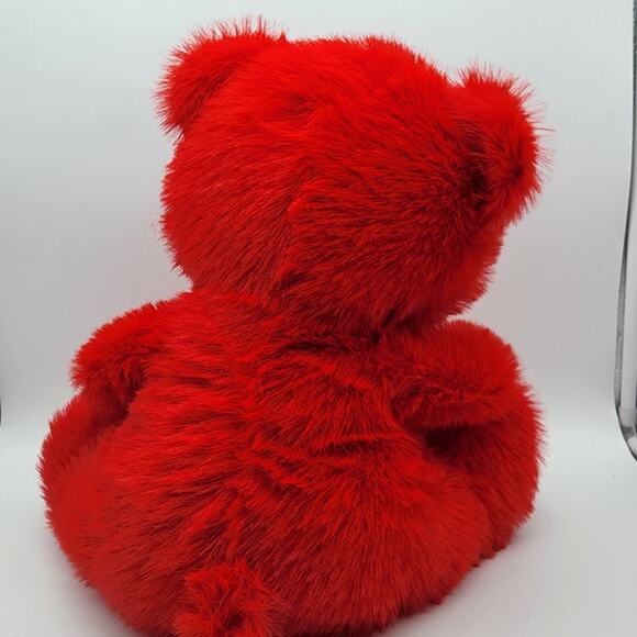 Candy Scented Red Teddy Bear Plush 11" Red Satin Bow Walmart Way To Celebrate - Picture 3 of 10